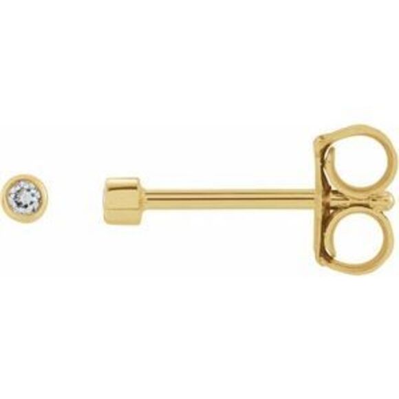 Kazi Luxury 14K White .035 CTW Natural Diamond Lock Dangle